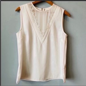NEW Ted Baker London Lulabel Ivory Lace Trim Top Size 2 (4-6 US)